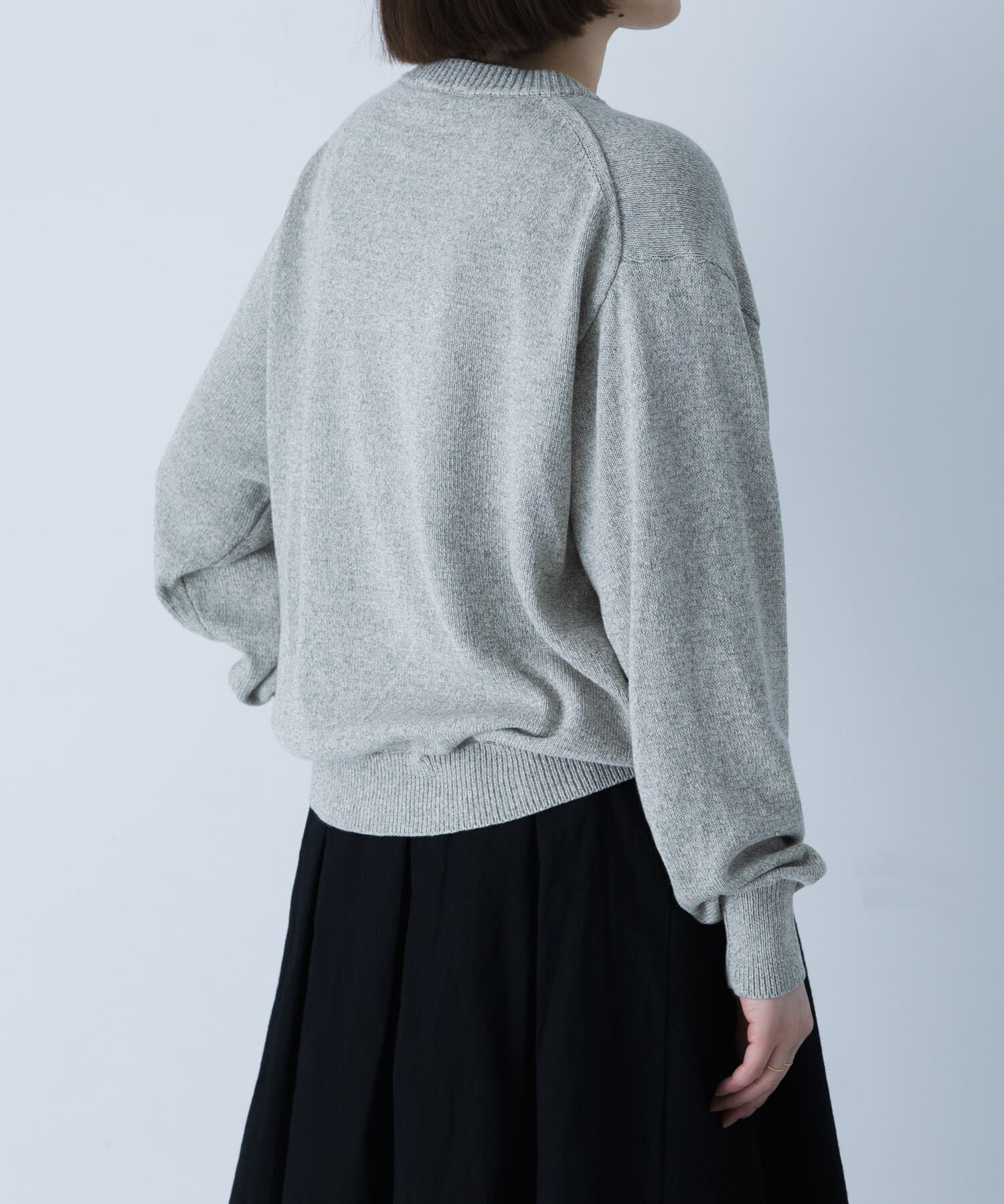 かぐれ「ドライコットンVネックカーディガン」|ニット・セーター|