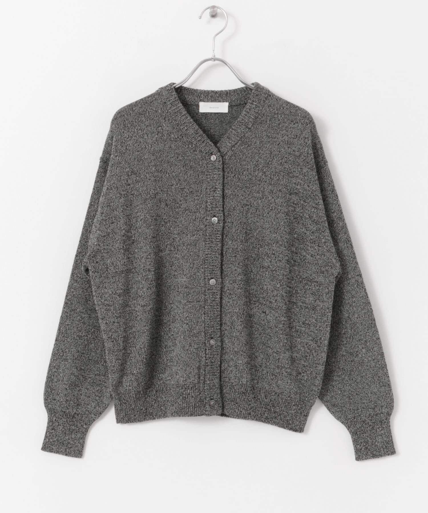 かぐれ「ドライコットンVネックカーディガン」|ニット・セーター|