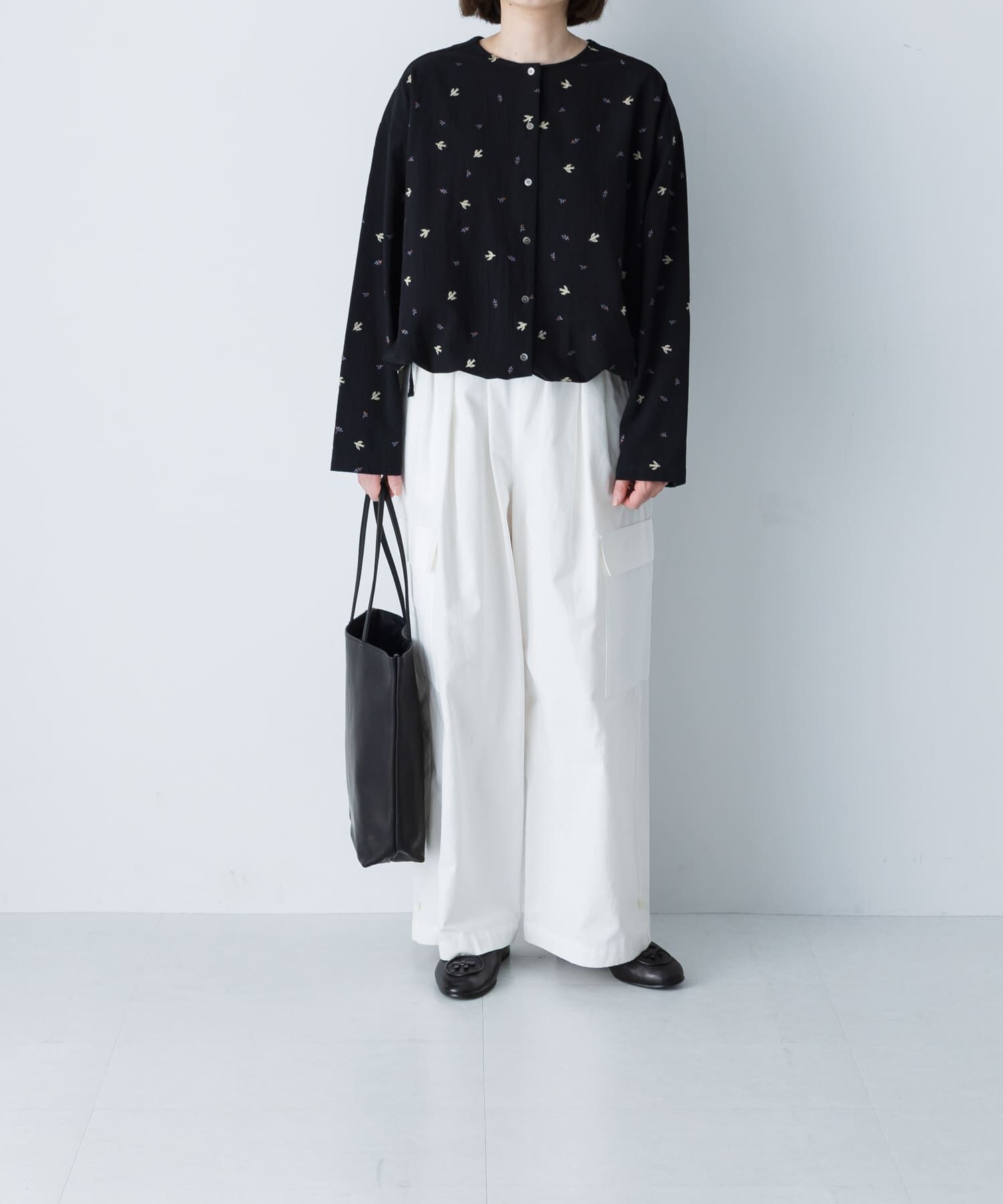 かぐれ「ツバメ刺繍ブラウス」|シャツ・ブラウス|