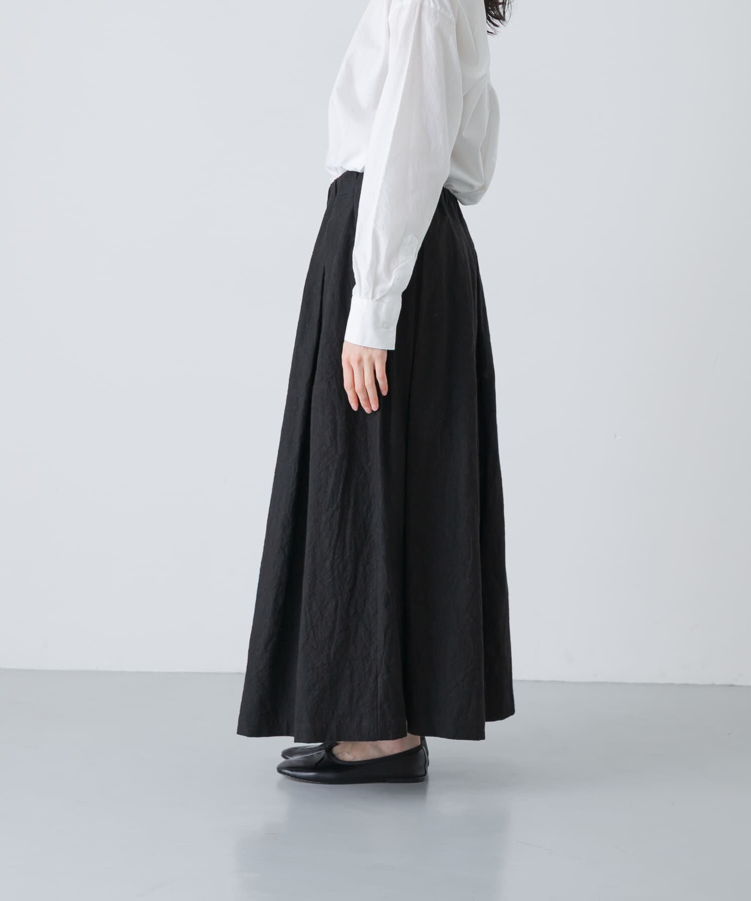 かぐれ「リネンコットンタックスカート」|スカート|