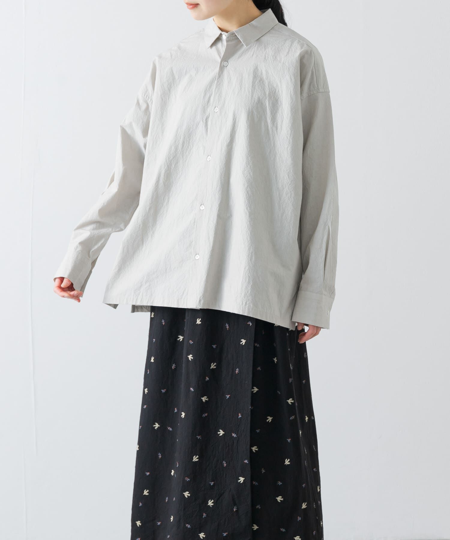 かぐれ「『ユニセックス』コットンレギュラーカラーボックスシャツ」|シャツ・ブラウス|