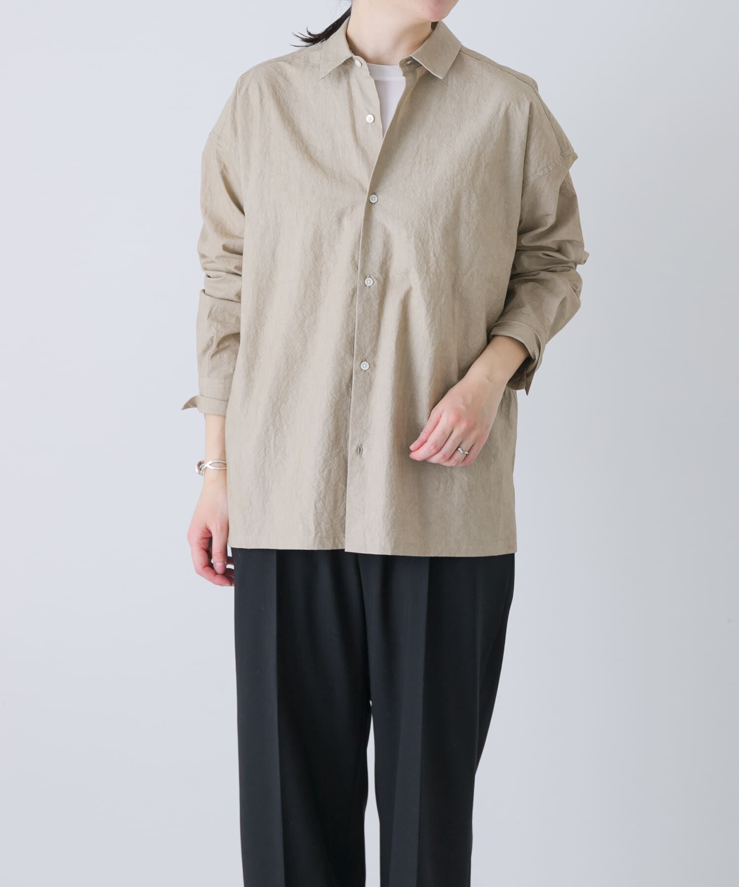 かぐれ「『ユニセックス』コットンレギュラーカラーボックスシャツ」|シャツ・ブラウス|