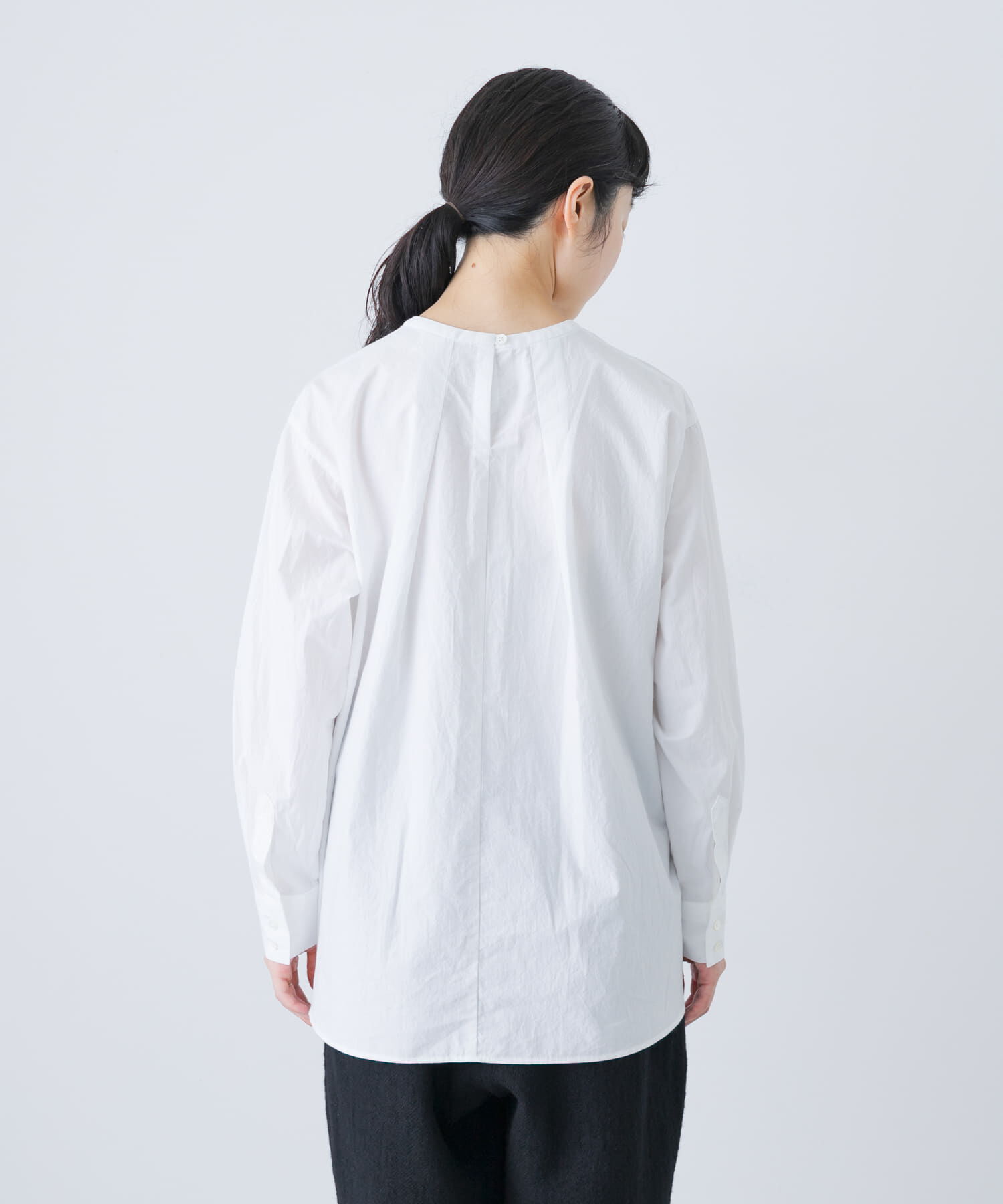 かぐれ「コットンクルーネックプルオーバーシャツ」|シャツ・ブラウス|