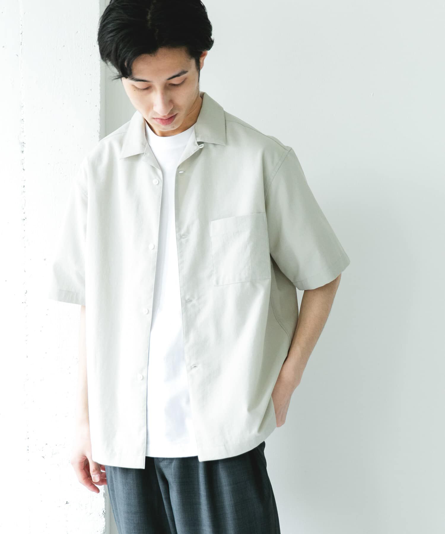 URBAN RESEARCH DOORS「クイックドライ オープンカラーショートスリーブシャツ」|シャツ・ブラウス|