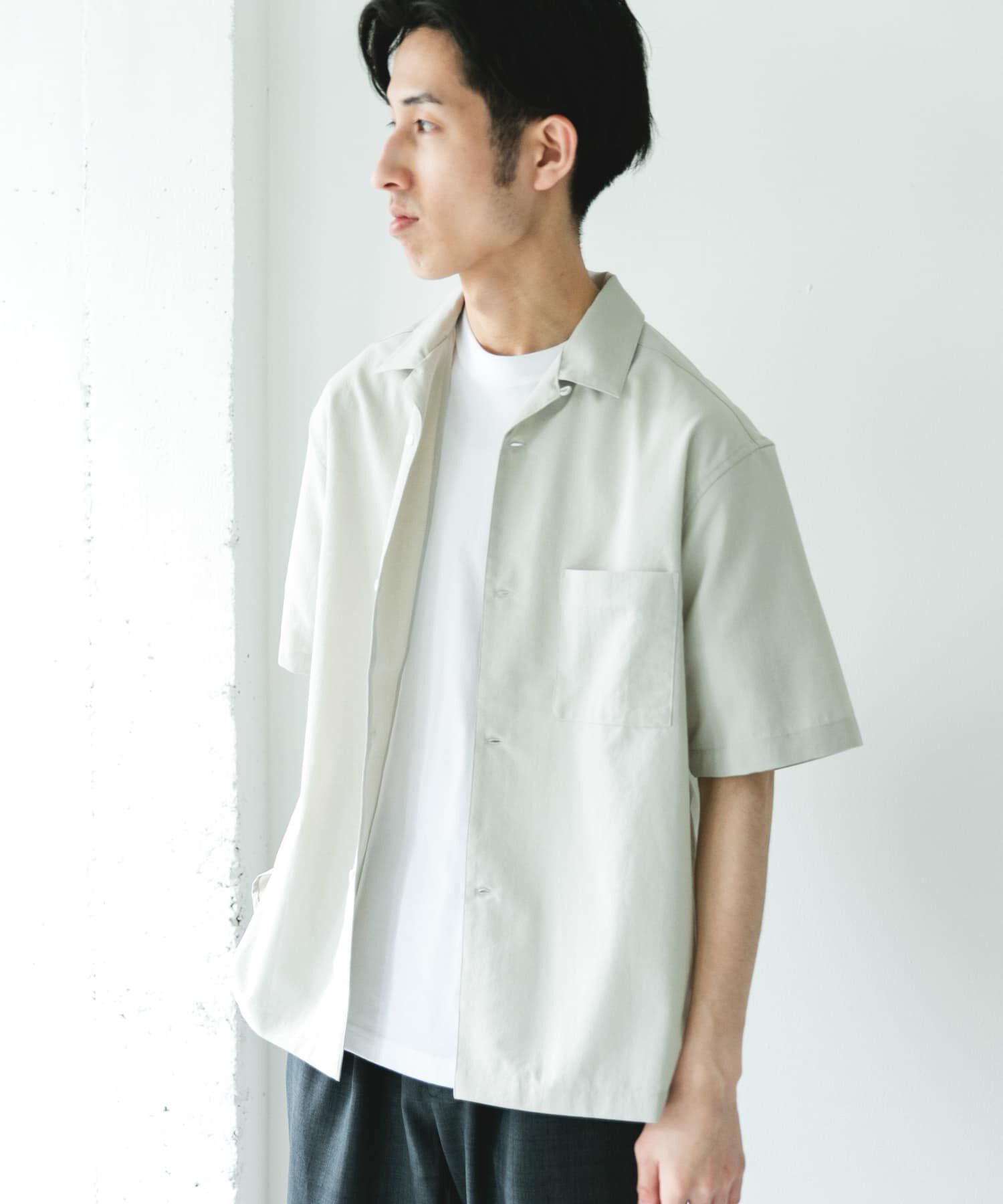 URBAN RESEARCH DOORS「クイックドライ オープンカラーショートスリーブシャツ」|シャツ・ブラウス|