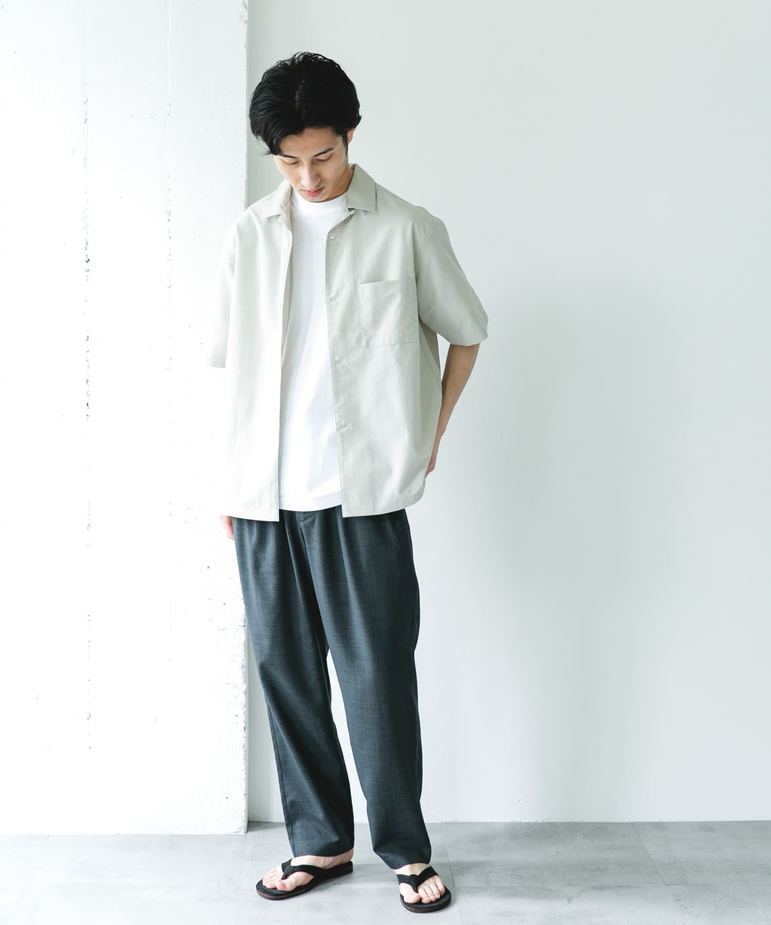 URBAN RESEARCH DOORS「クイックドライ オープンカラーショートスリーブシャツ」|シャツ・ブラウス|