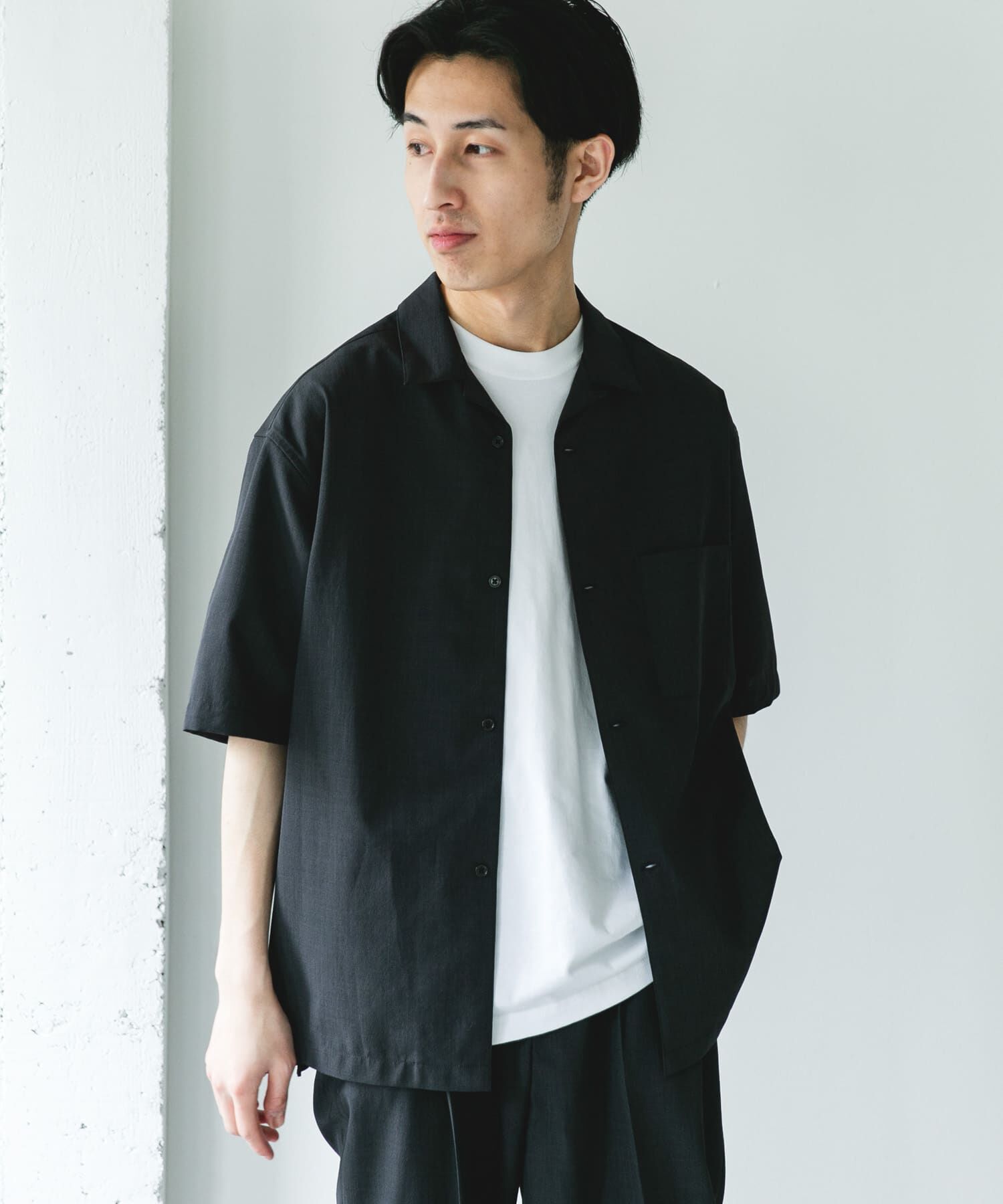 URBAN RESEARCH DOORS「クイックドライ オープンカラーショートスリーブシャツ」|シャツ・ブラウス|
