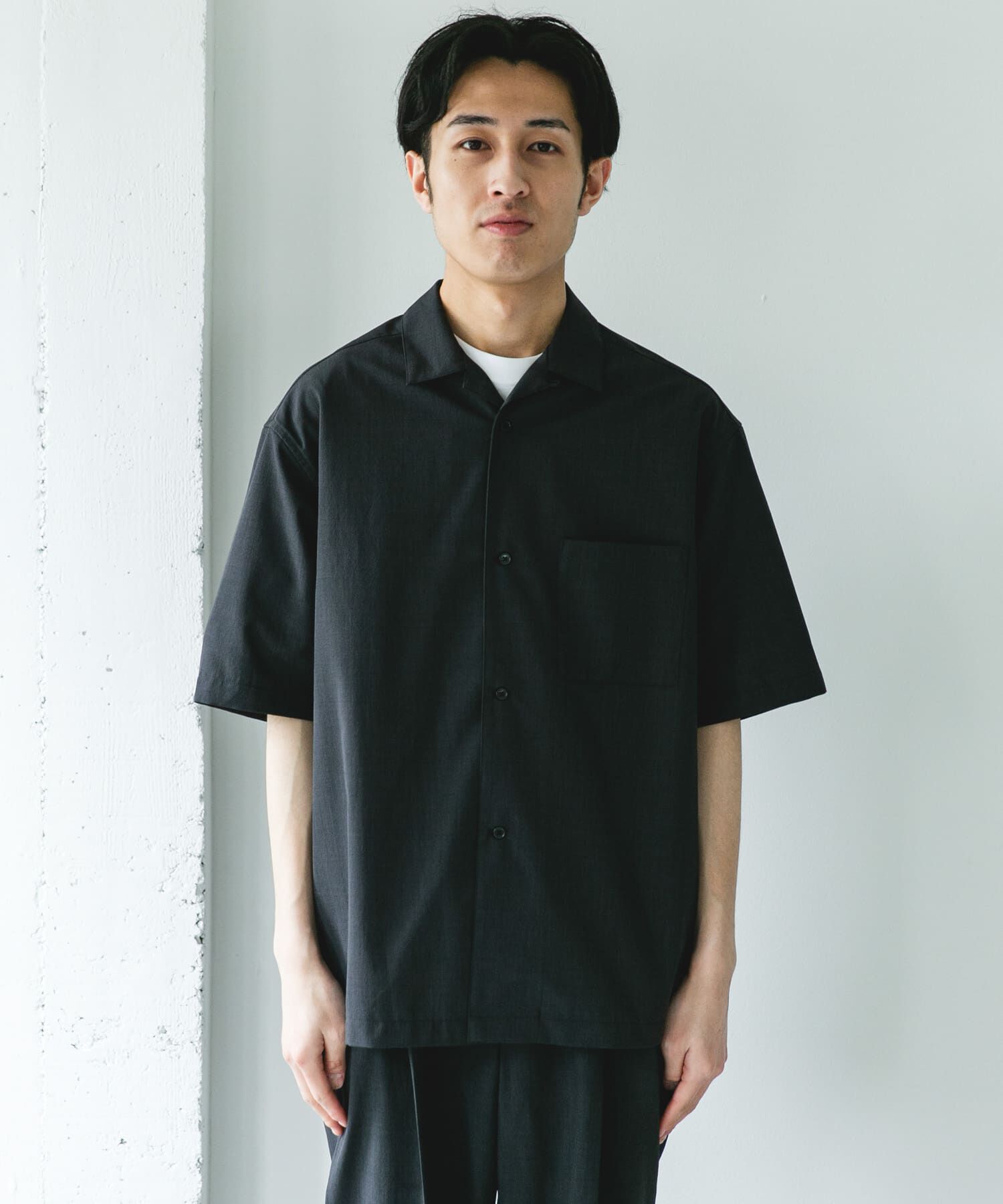 URBAN RESEARCH DOORS「クイックドライ オープンカラーショートスリーブシャツ」|シャツ・ブラウス|