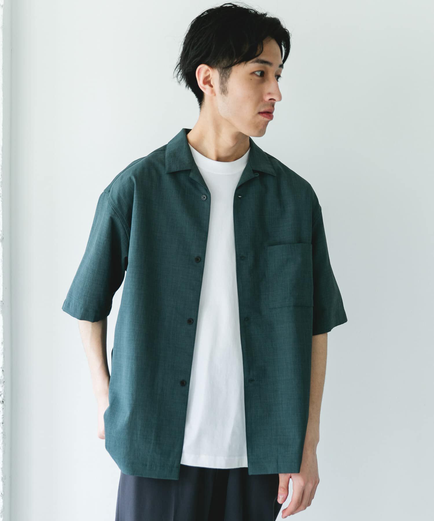 URBAN RESEARCH DOORS「クイックドライ オープンカラーショートスリーブシャツ」|シャツ・ブラウス|