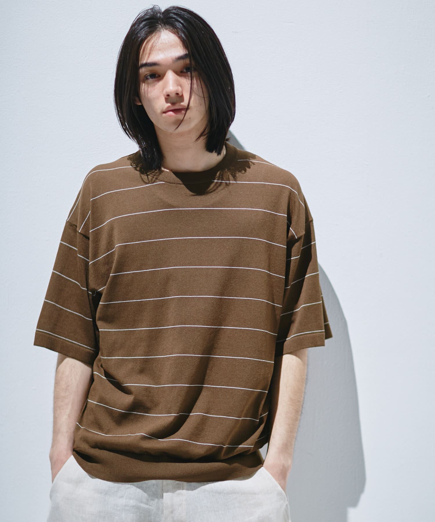 URBAN RESEARCH DOORS「『UR TECH』サマシェア クルーネックニット」|ニット・セーター|