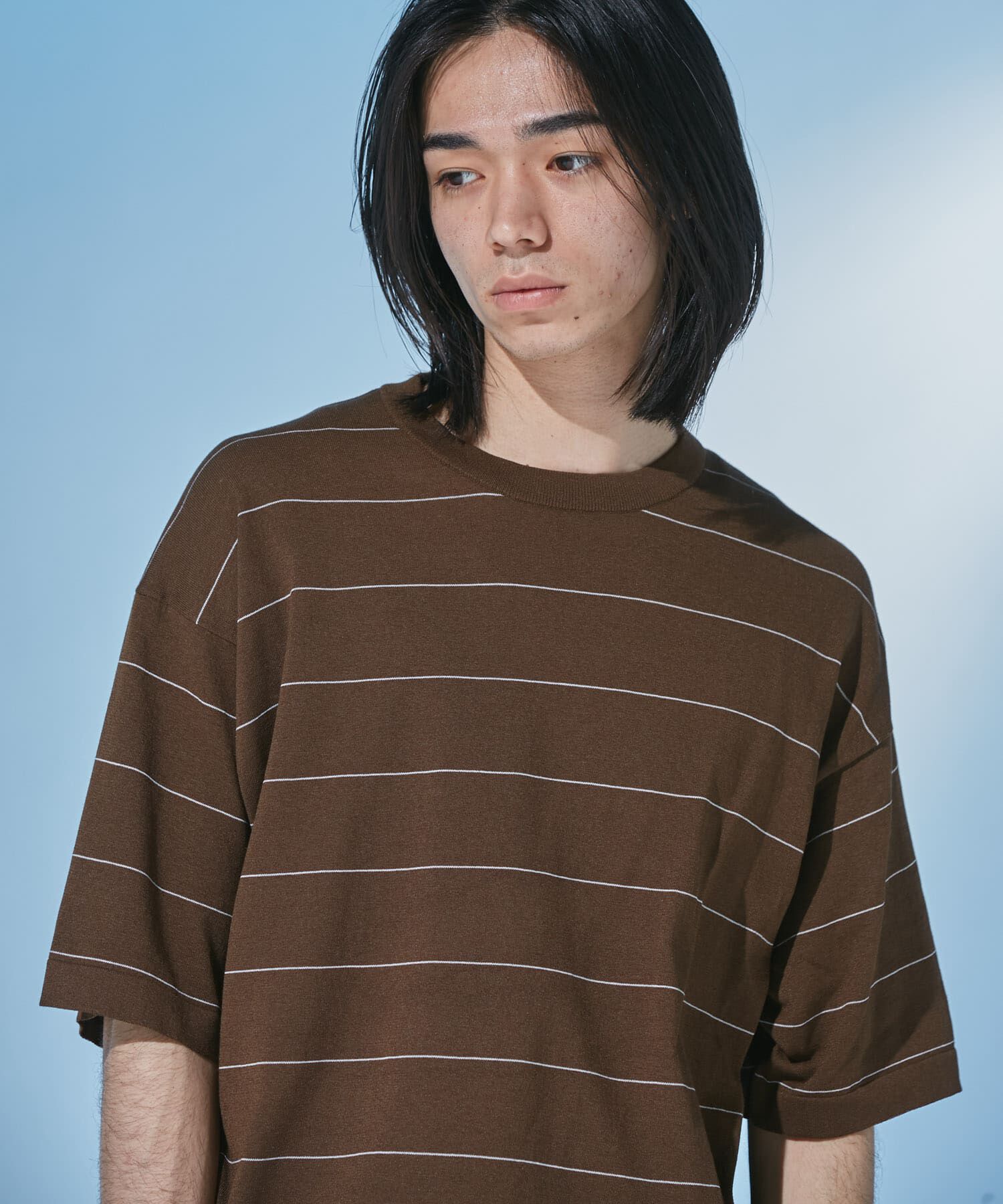 URBAN RESEARCH DOORS「『UR TECH』サマシェア クルーネックニット」|ニット・セーター|