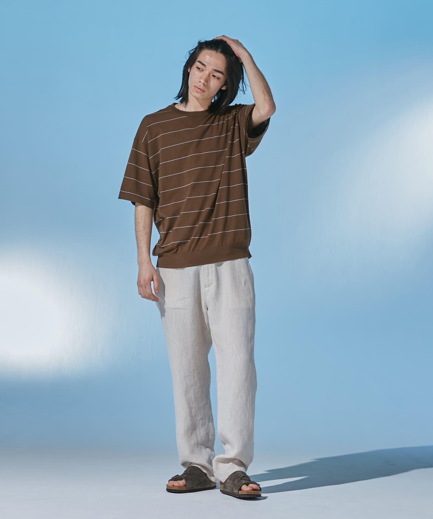 URBAN RESEARCH DOORS「『UR TECH』サマシェア クルーネックニット」|ニット・セーター|