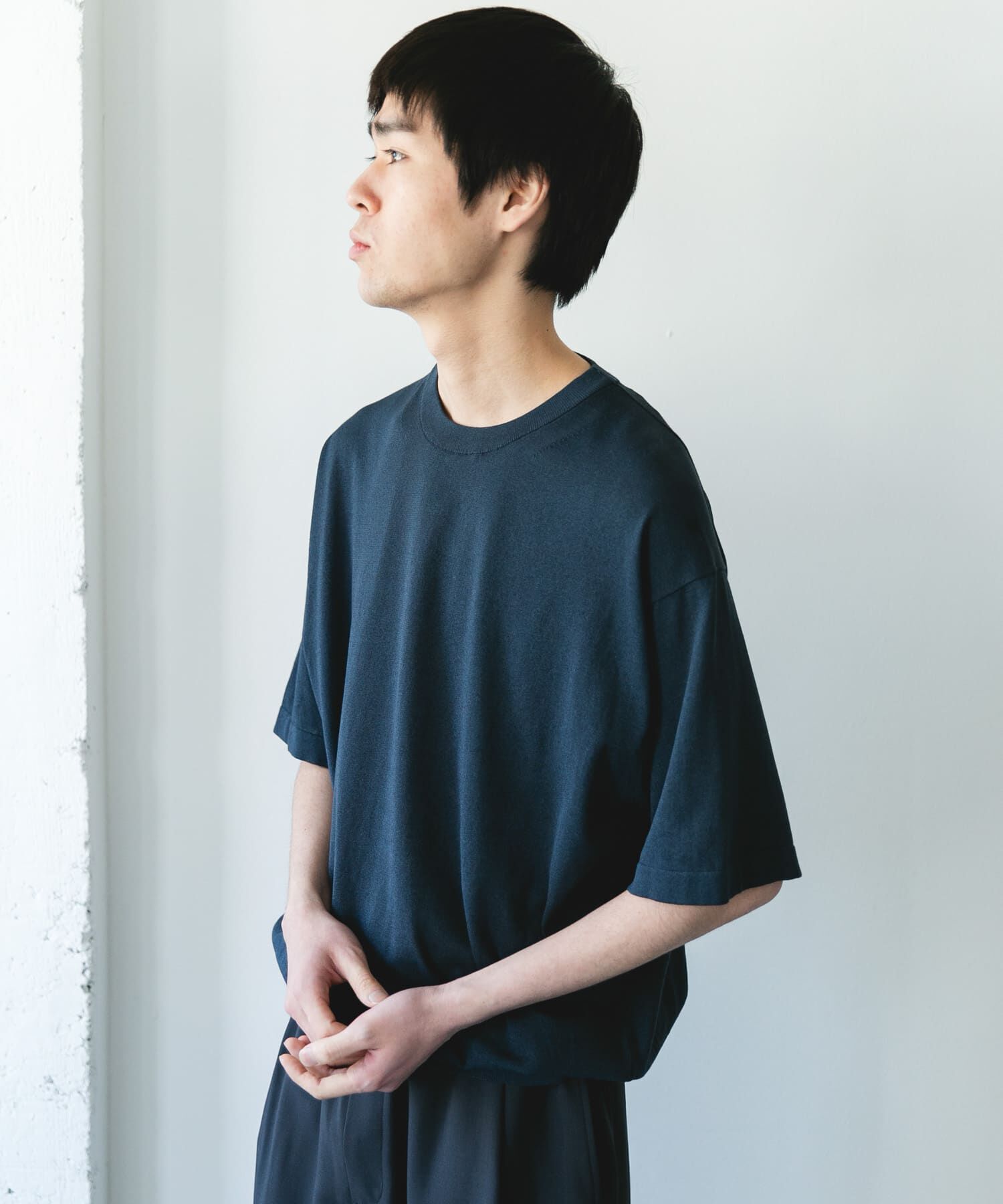 URBAN RESEARCH DOORS「『UR TECH』サマシェア クルーネックニット」|ニット・セーター|