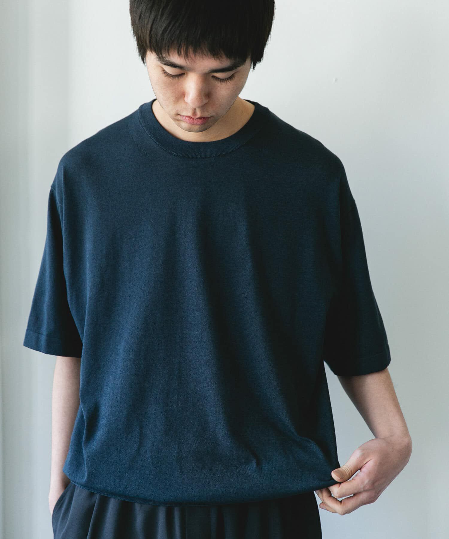 URBAN RESEARCH DOORS「『UR TECH』サマシェア クルーネックニット」|ニット・セーター|