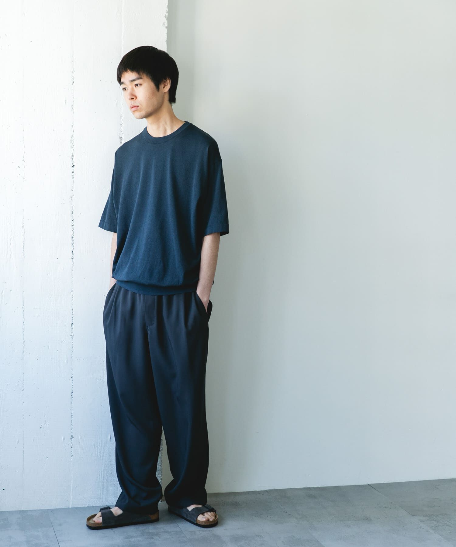 URBAN RESEARCH DOORS「『UR TECH』サマシェア クルーネックニット」|ニット・セーター|