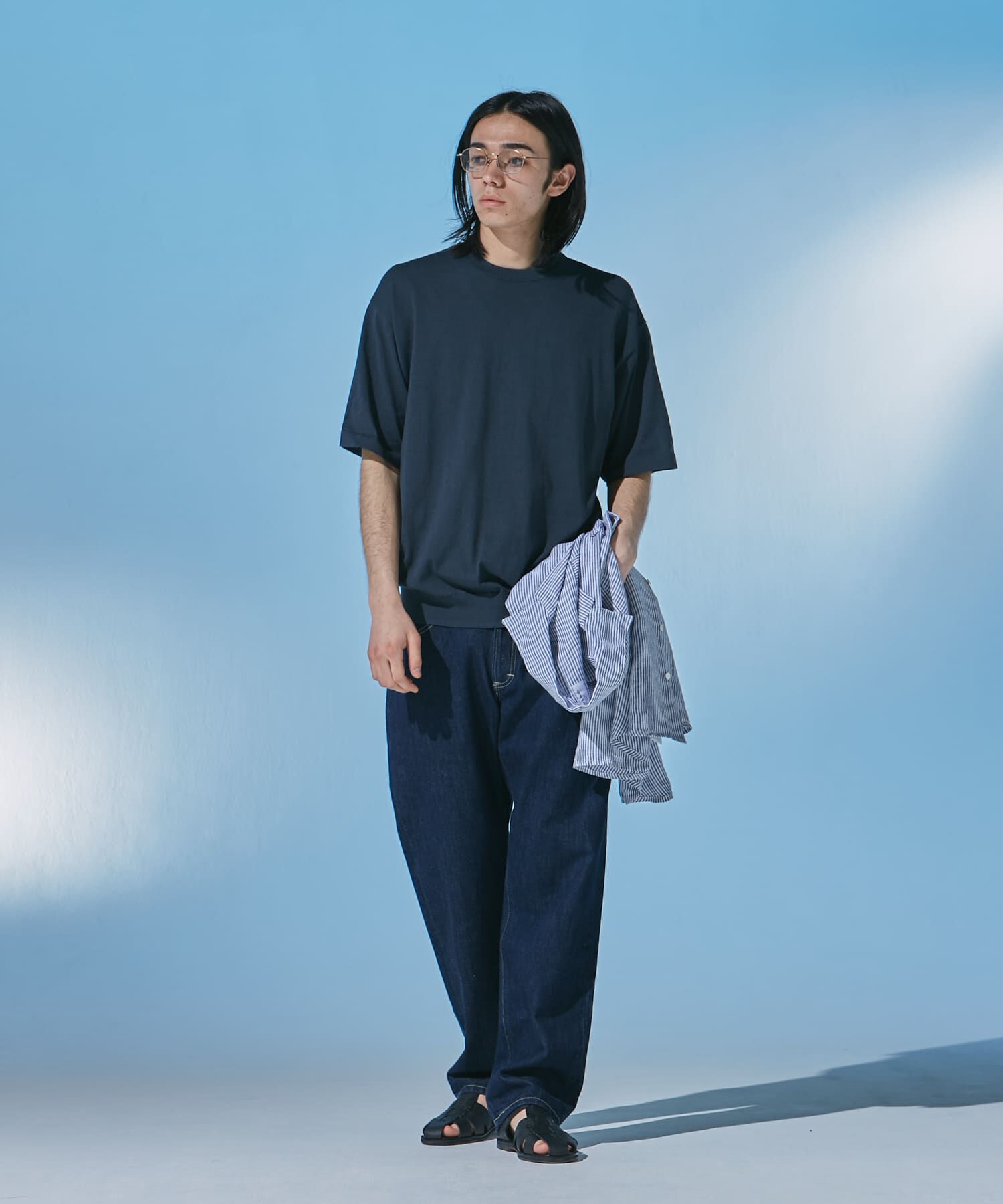 URBAN RESEARCH DOORS「『UR TECH』サマシェア クルーネックニット」|ニット・セーター|