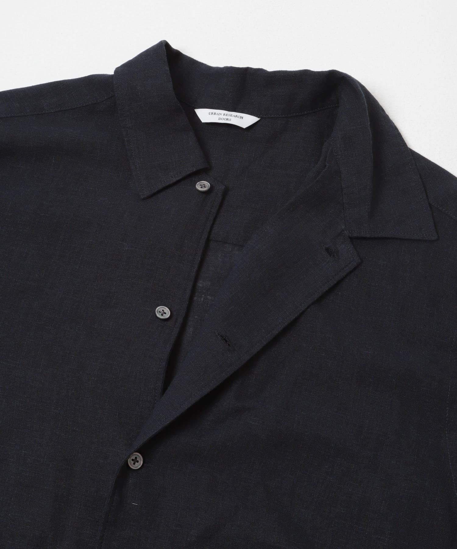 URBAN RESEARCH DOORS「カバーリングリネン キャンプカラーシャツ」|シャツ・ブラウス|