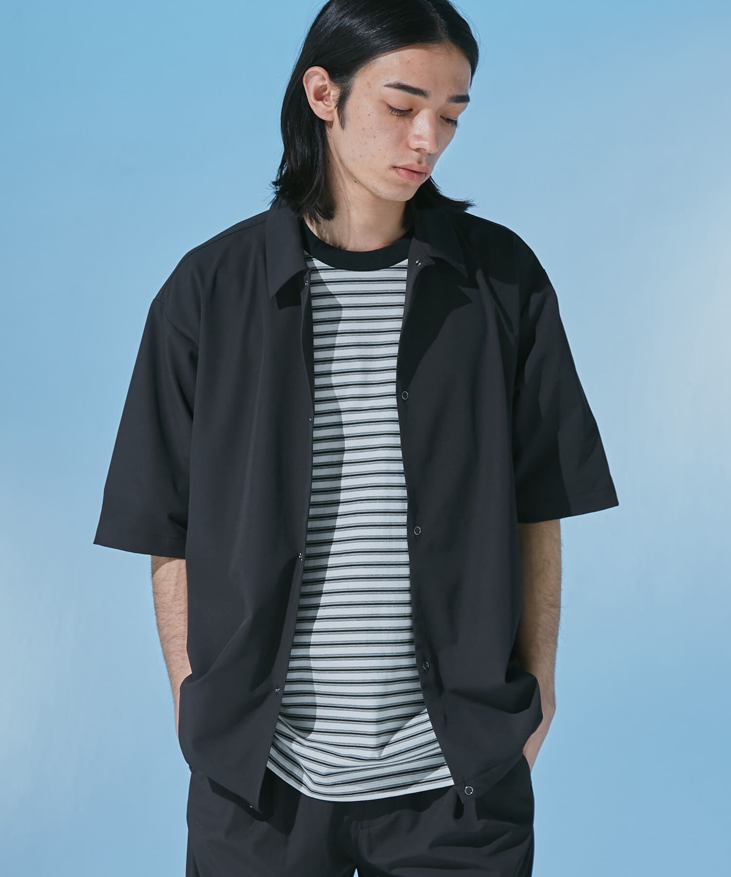 URBAN RESEARCH DOORS「『UR TECH』サマシェア ショートスリーブシャツカーディガン」|カーディガン|