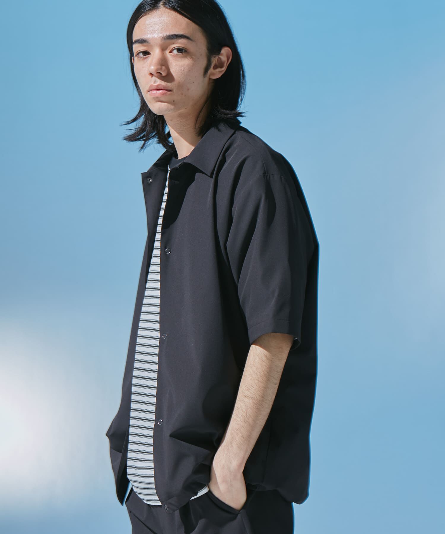 URBAN RESEARCH DOORS「『UR TECH』サマシェア ショートスリーブシャツカーディガン」|カーディガン|