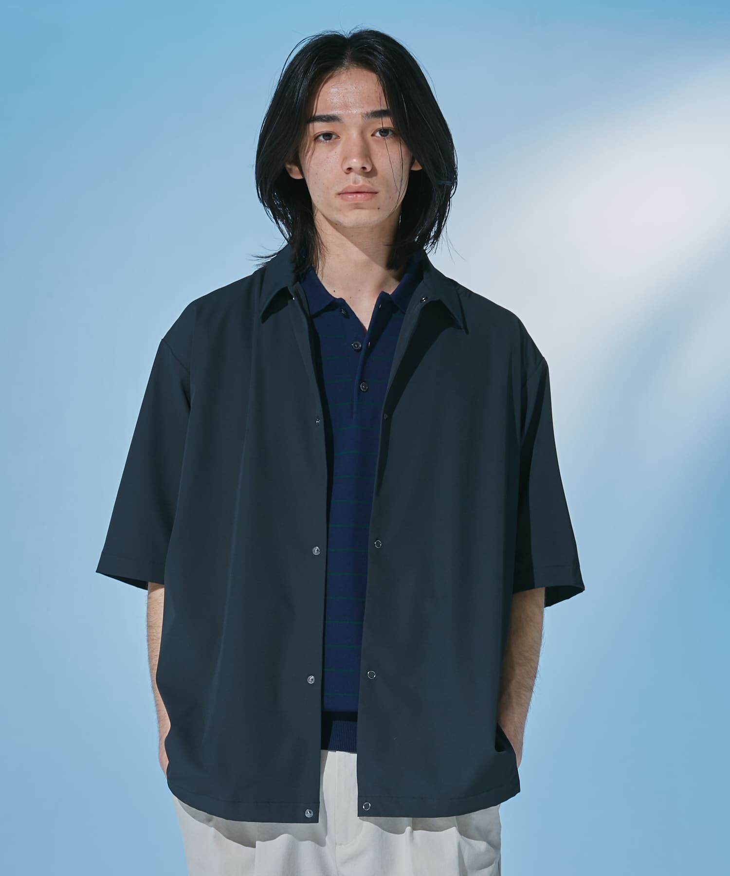 URBAN RESEARCH DOORS「『UR TECH』サマシェア ショートスリーブシャツカーディガン」|カーディガン|