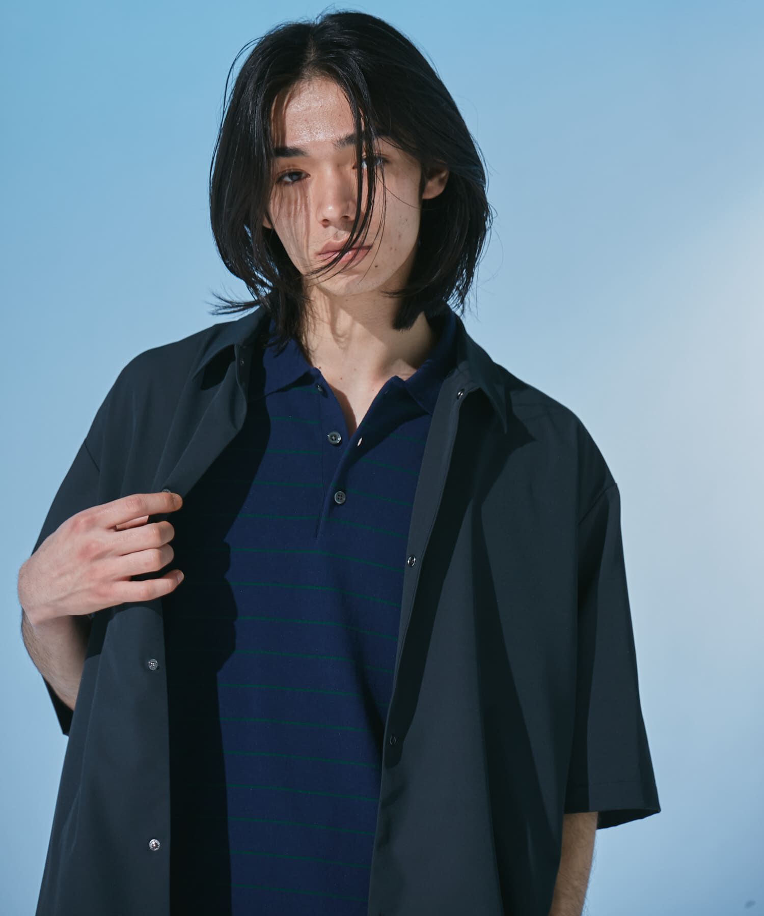 URBAN RESEARCH DOORS「『UR TECH』サマシェア ショートスリーブシャツカーディガン」|カーディガン|