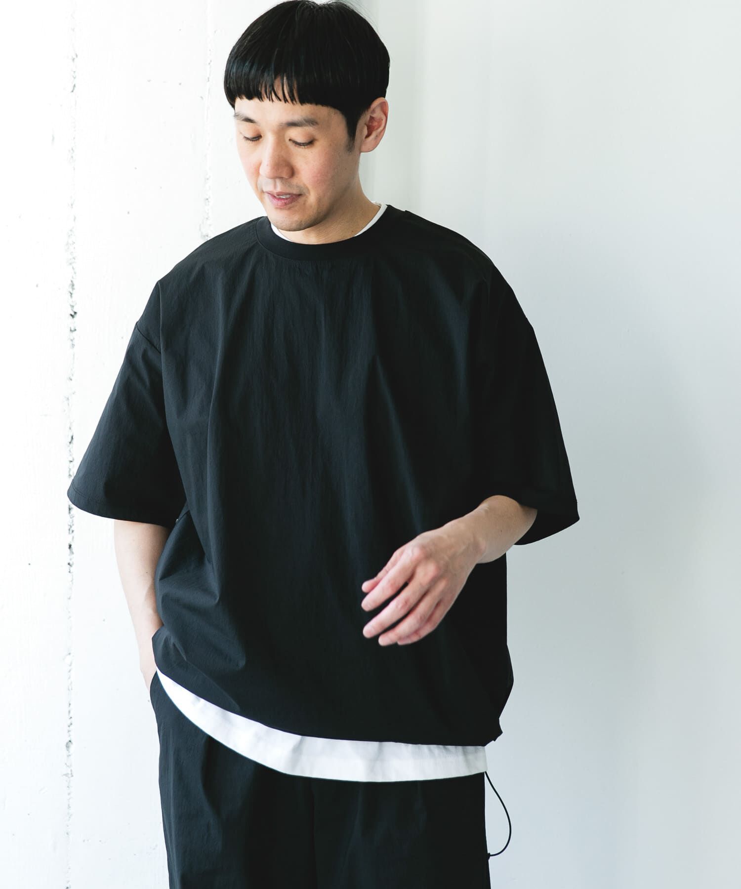 URBAN RESEARCH DOORS「『UVカット/接触冷感/吸水速乾』ストレッチクロス プルオーバー」|Tシャツ・カットソー|