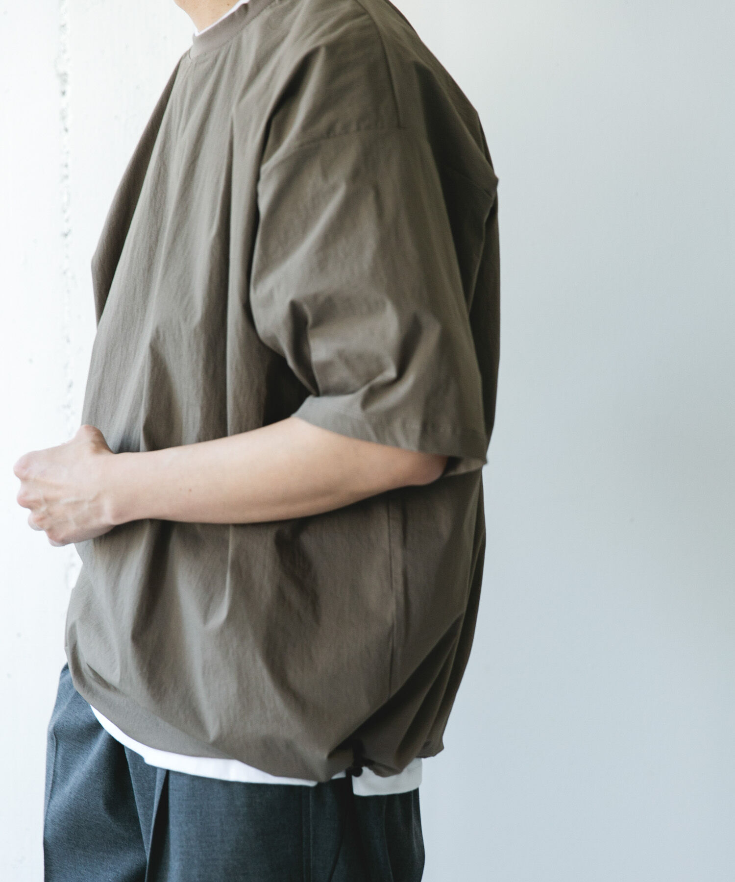 URBAN RESEARCH DOORS「『UVカット/接触冷感/吸水速乾』ストレッチクロス プルオーバー」|Tシャツ・カットソー|