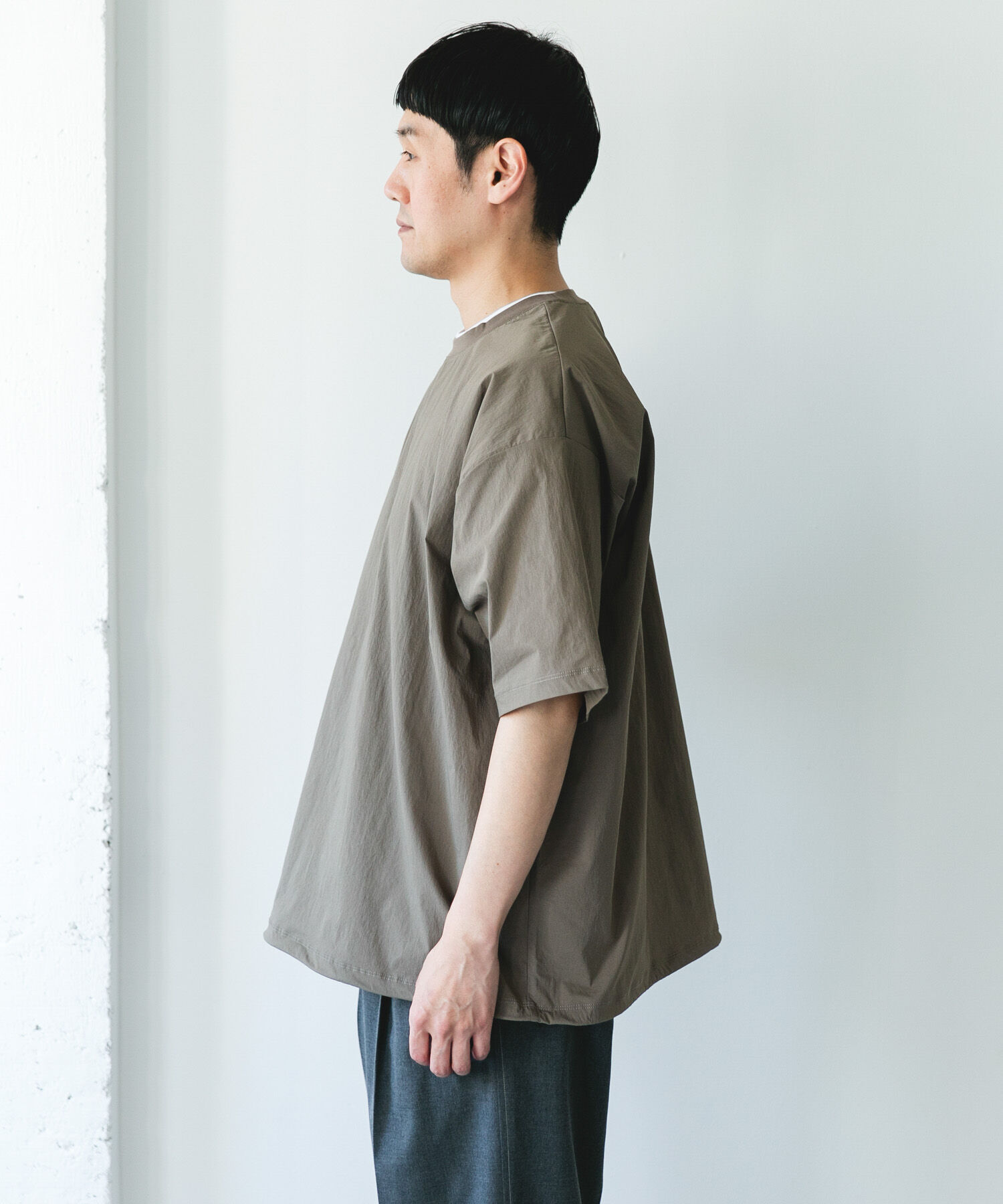 URBAN RESEARCH DOORS「『UVカット/接触冷感/吸水速乾』ストレッチクロス プルオーバー」|Tシャツ・カットソー|