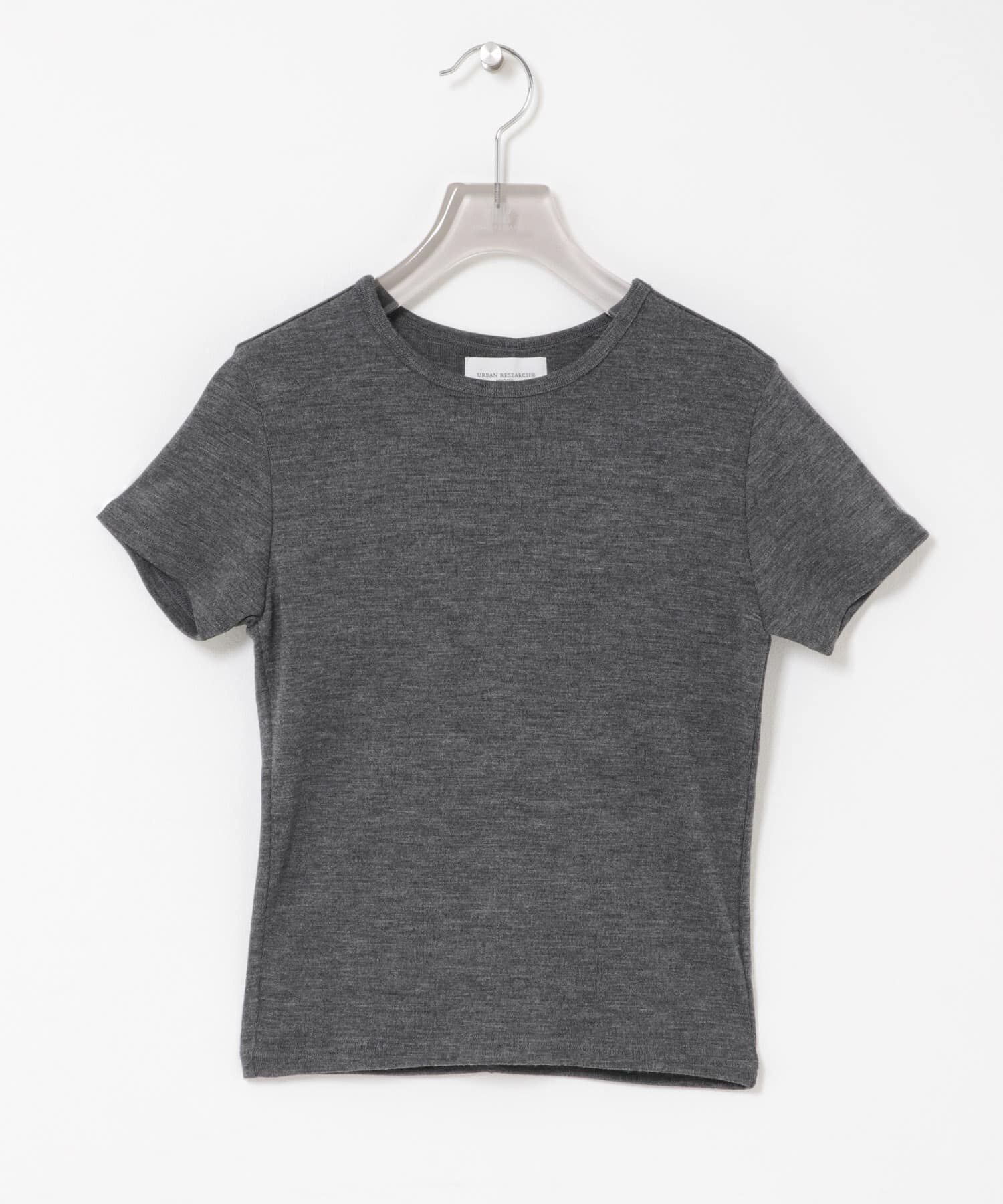 URBAN RESEARCH「new basic　WASHABLE WOOL BABY T-SHIRTS」|Tシャツ・カットソー|チャコールグレー
