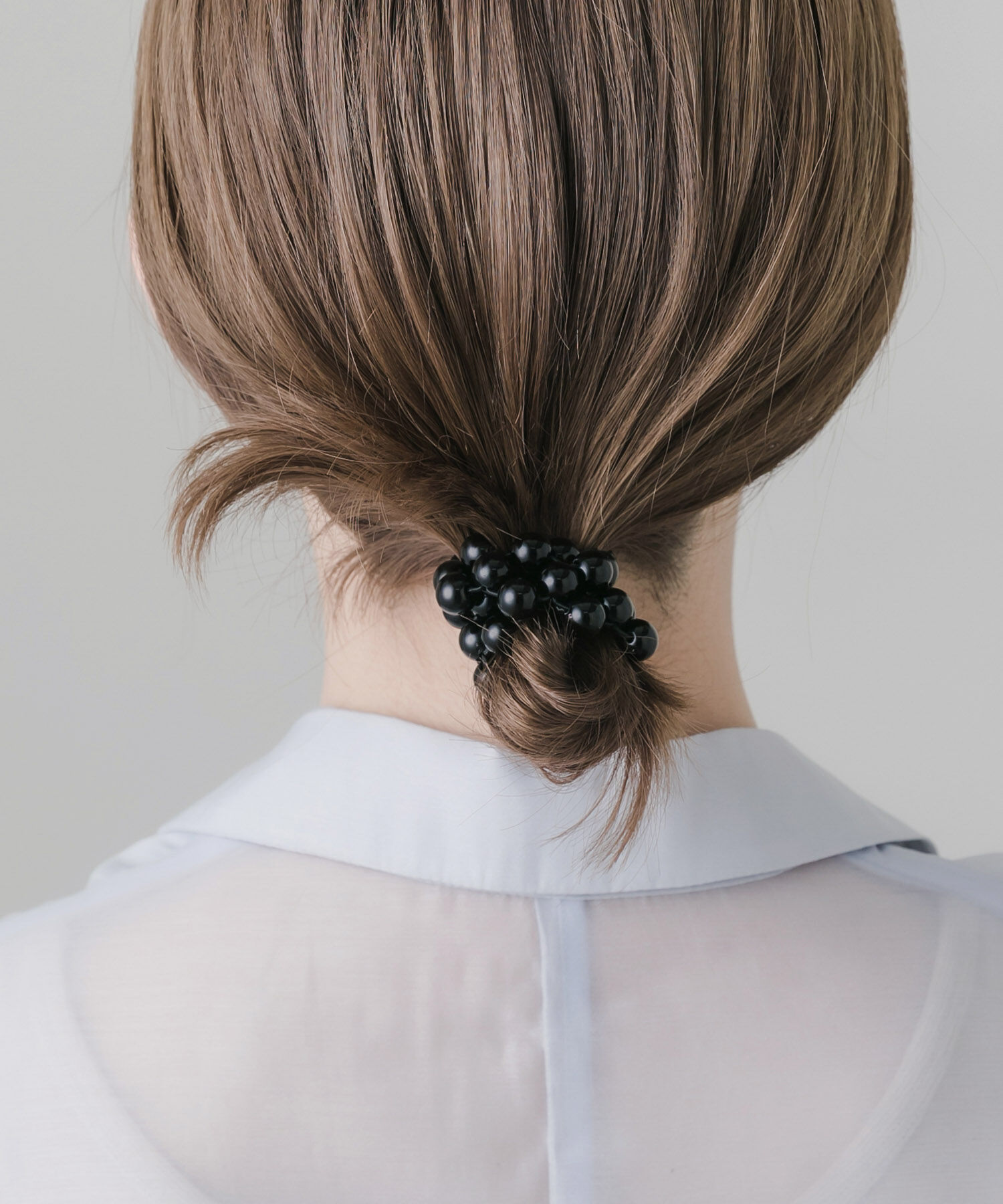 SMELLY「ボールレイヤードヘアポニー」|ヘアゴム・シュシュ|ブラック