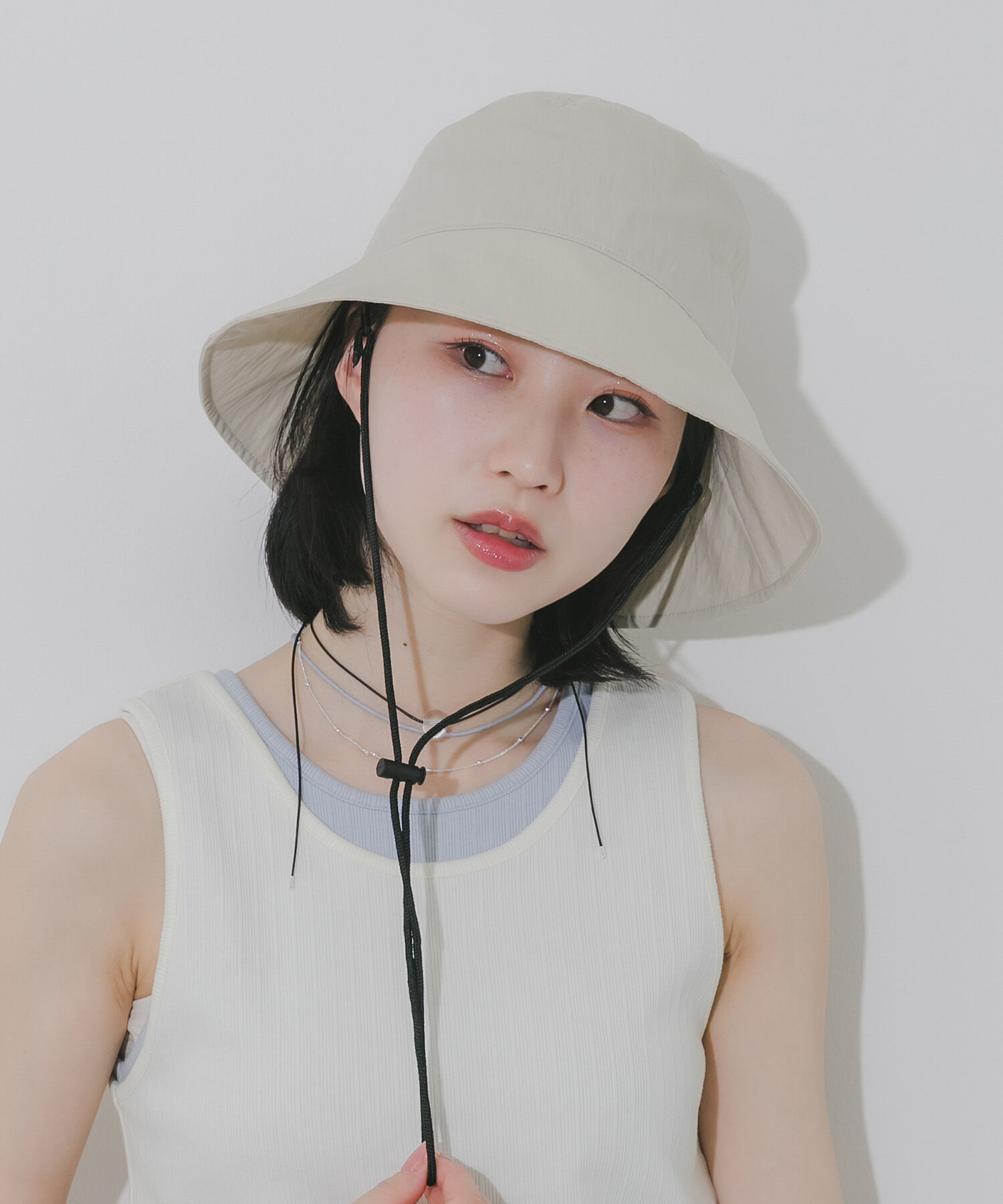 SMELLY「『撥水/UVカット』ハッスイドロストバケットハット」|ハット|アイボリー