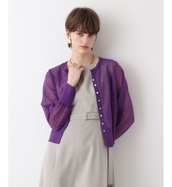 allureville「シアーラミスキッパーカーディガン」|ニット・セーター|