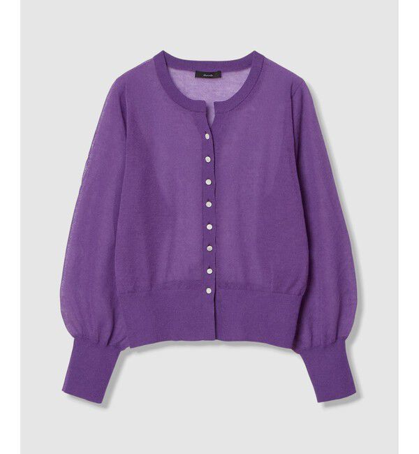 allureville「シアーラミスキッパーカーディガン」|ニット・セーター|