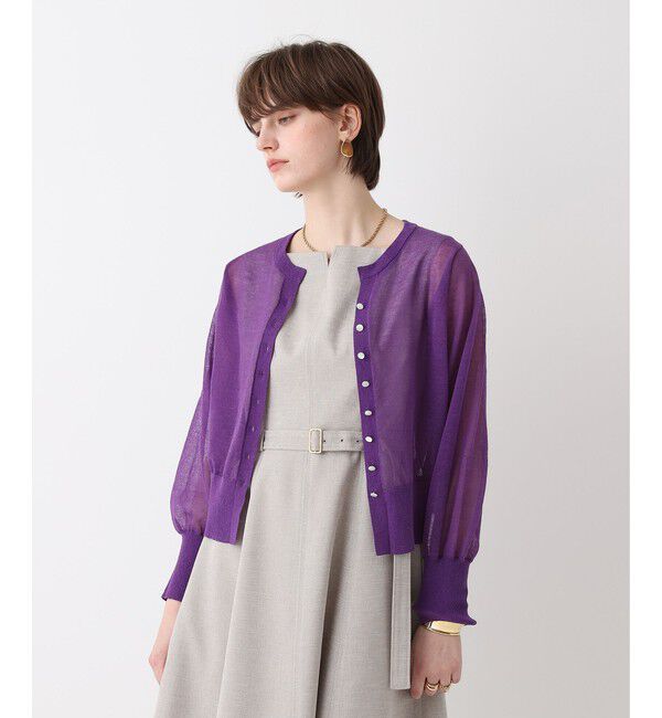 allureville「シアーラミスキッパーカーディガン」|ニット・セーター|