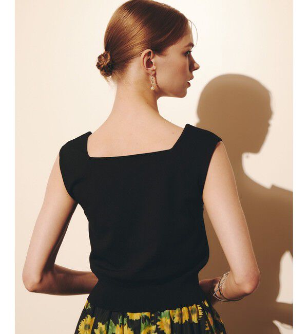 LOULOU WILLOUGHBY「WEB 一部店舗限定【LOULOU WILLOUGHBY】サンフラワービジュータンクトップ」|ニット・セーター|