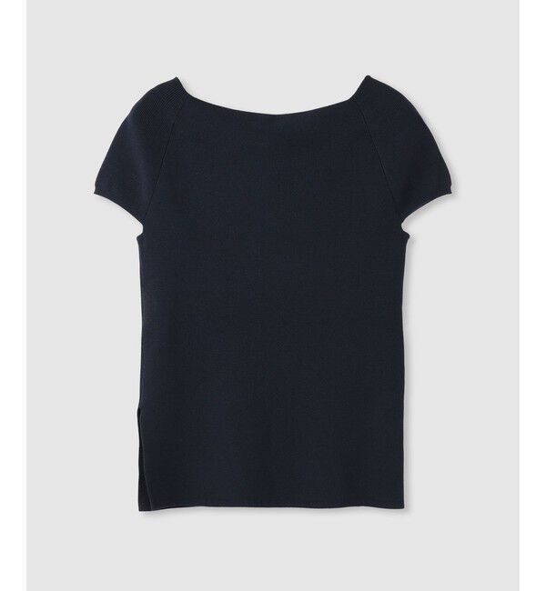 allureville「2WAY ネックショートスリーブプルオーバー」|ニット・セーター|