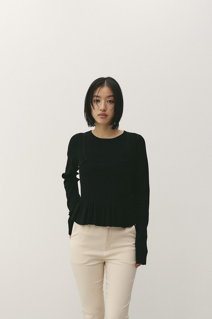 STYLEMIXER「2ピースペプラムドライニット」|ニット・セーター|