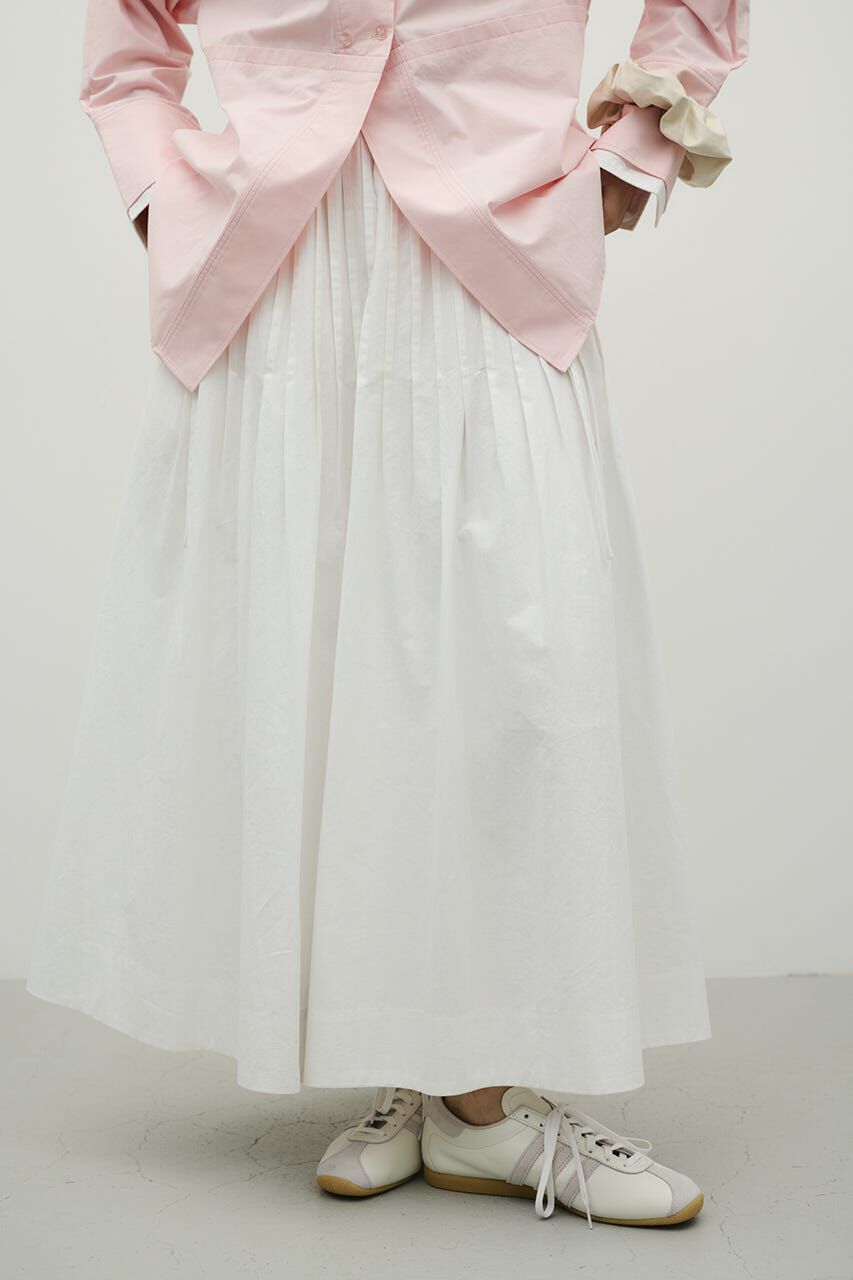 STYLEMIXER「タックプリーツフレアスカート」|スカート|WHT