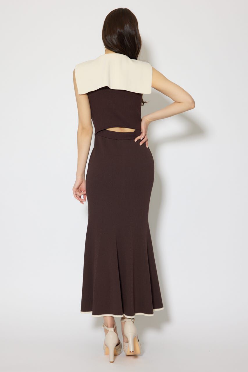 rienda「セーラーカラーニットマーメイドワンピース」|ワンピース|