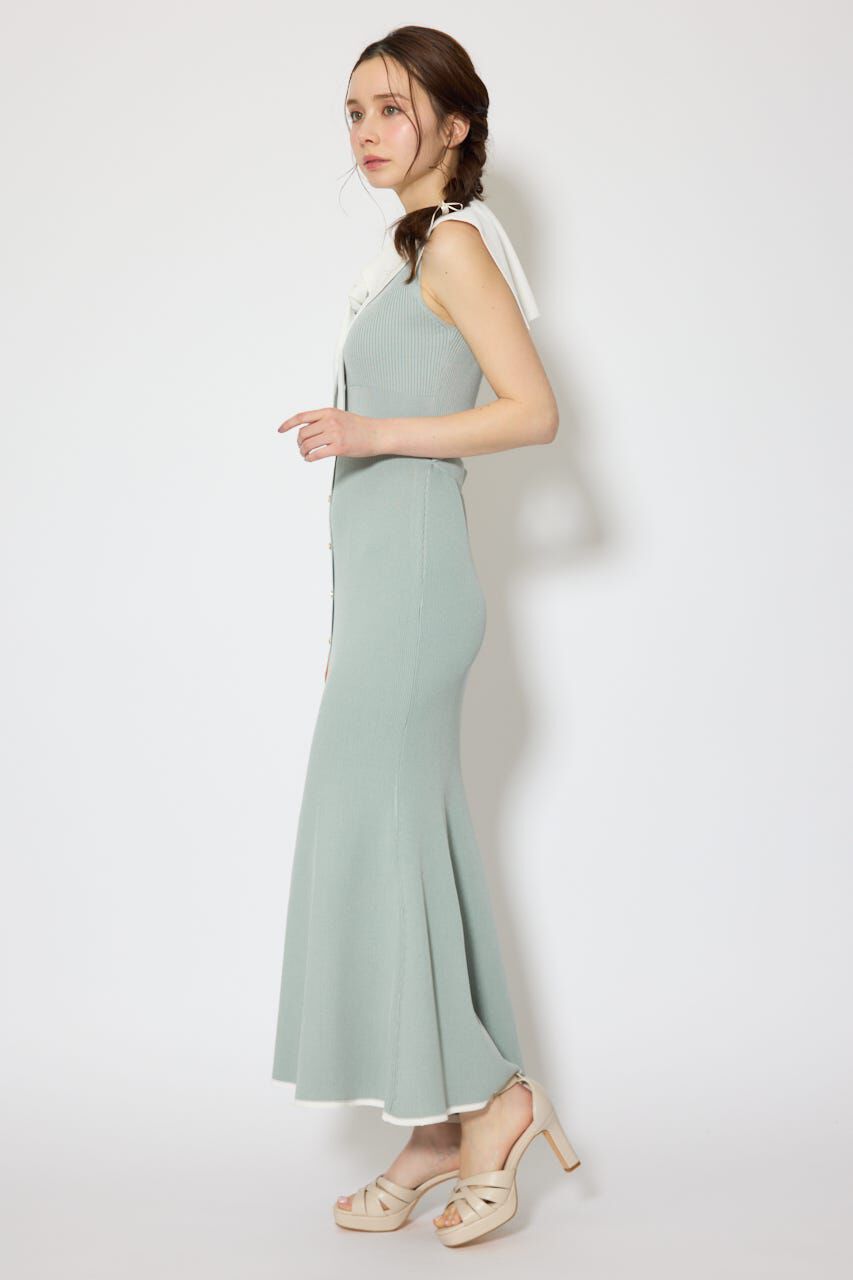 rienda「セーラーカラーニットマーメイドワンピース」|ワンピース|