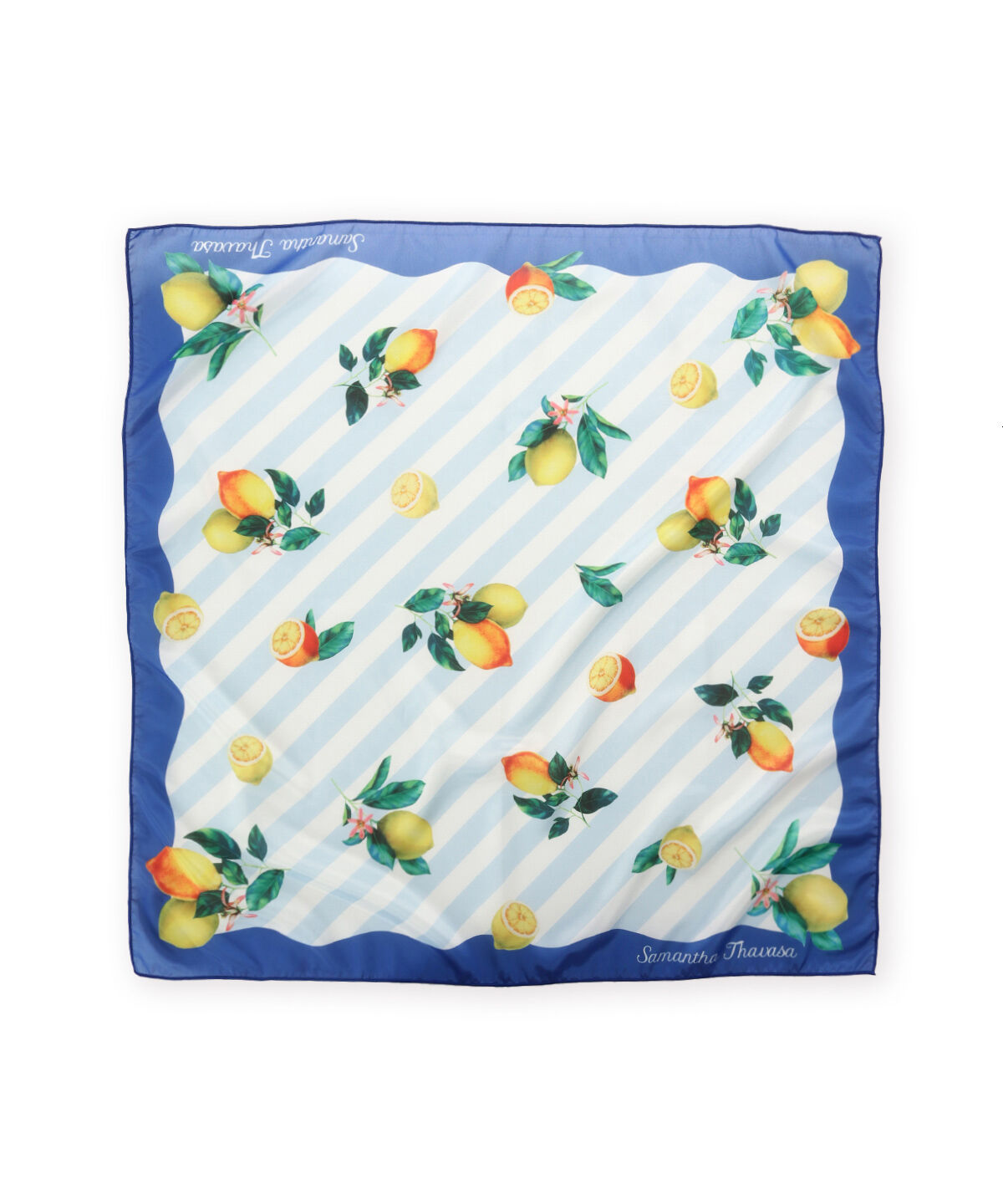 Samantha Thavasa「ストライプレモンモチーフ スカーフ」|その他|ブルー