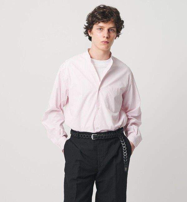 UNITED ARROWS「カリビアーナミルズ ポプリン バンドカラーシャツ」|シャツ・ブラウス|