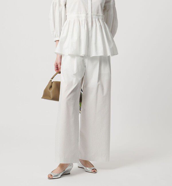 UNITED ARROWS「MANTECO POP ワイドパンツ」|チノ|OFF WHITE