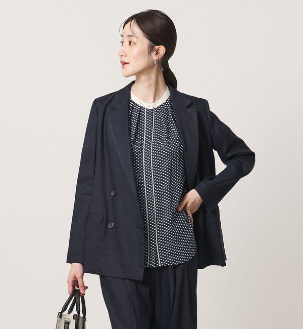 UNITED ARROWS「バイカラーパイピング ショートスリーブ ブラウス」|シャツ・ブラウス|