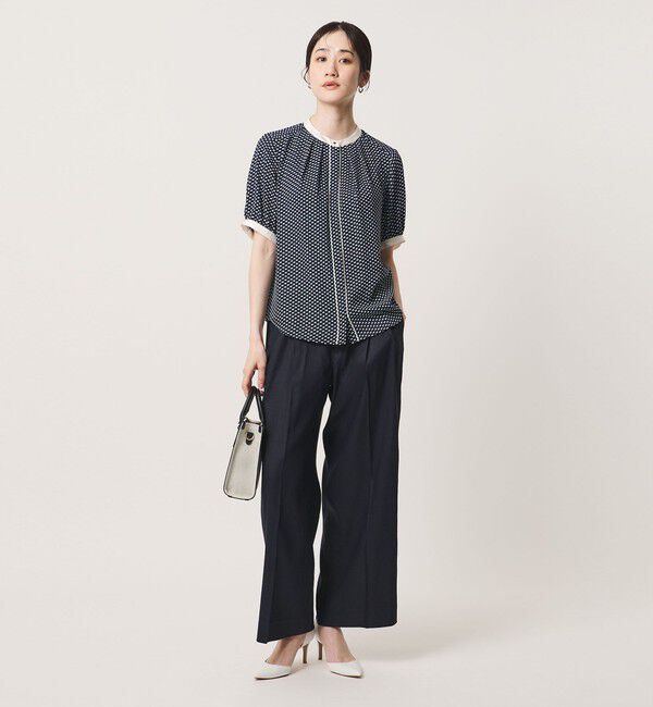 UNITED ARROWS「バイカラーパイピング ショートスリーブ ブラウス」|シャツ・ブラウス|