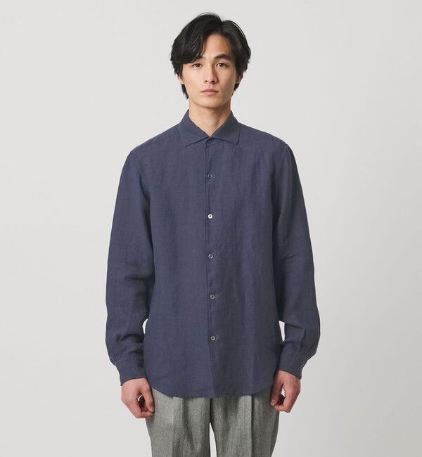 UNITED ARROWS「LIBECO リネン オープンカラー シャツ」|シャツ・ブラウス|