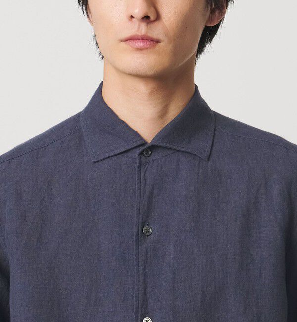 UNITED ARROWS「LIBECO リネン オープンカラー シャツ」|シャツ・ブラウス|