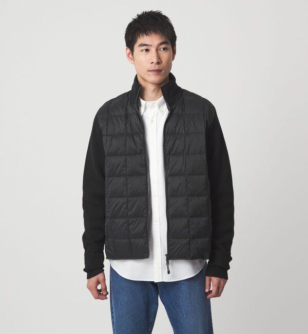 UNITED ARROWS green label relaxing「＜TAION＞ニット スリーブ ダウンジャケット」|ダウン|BLACK