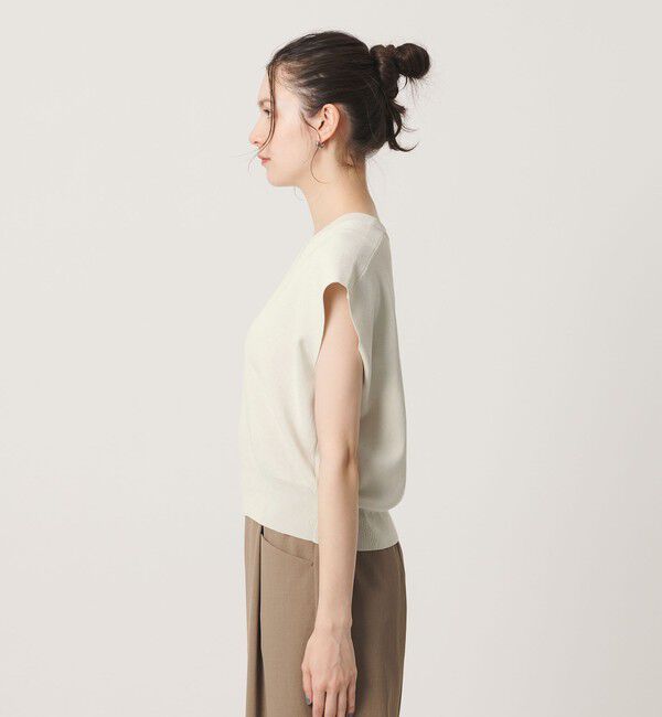 BEAUTY&YOUTH UNITED ARROWS「フルニードル フレンチスリーブ ニットプルオーバー ウォッシャブル」|ニット・セーター|