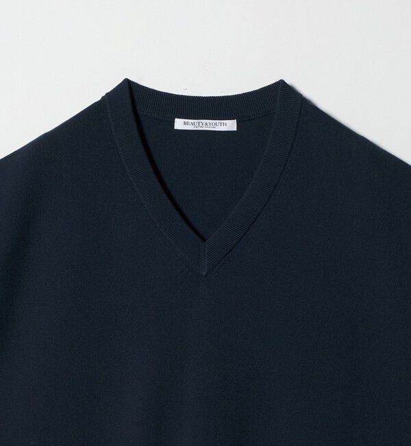 BEAUTY&YOUTH UNITED ARROWS「フルニードル フレンチスリーブ ニットプルオーバー ウォッシャブル」|ニット・セーター|